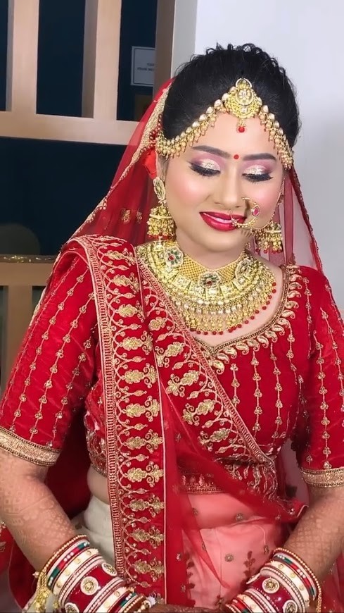 Getting Married♥️Do Bridal Makeup At Home|Hairstyle, Diy lehenga from Saree  in Budget #BeNatural - YouTube